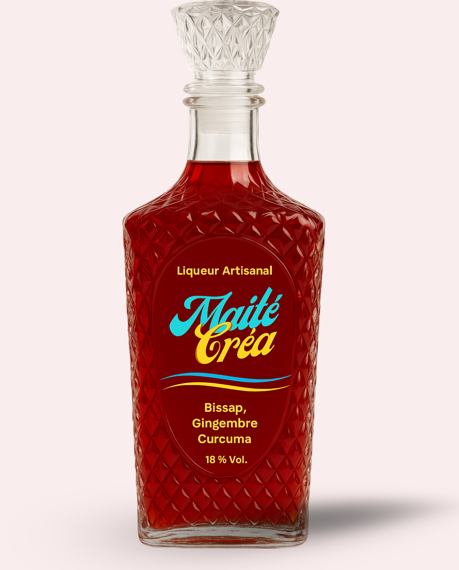 Bissap Gingembre Curcuma – Liqueur artisanale exotique 18° – MaitéCréa